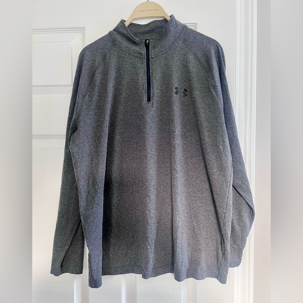 Men’s Under Armour UA Tech™ ½ Zip Long Sleeve Pullover - Large Carbon Gray/Black